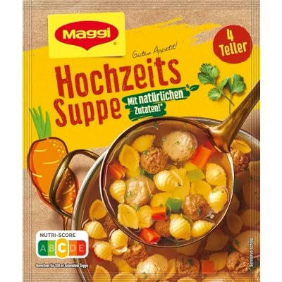 Abbildung von Maggi Guten Appetit, Hochzeits Suppe, 57g Beutel, ergibt 4 Teller, 1er Pack (1 x 57g)