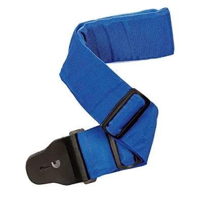 Abbildung von D&#039;Addario Planet Waves 74T002 gewebter Padded Gitarre Gurt 7,6 cm (3 Zoll) von blau