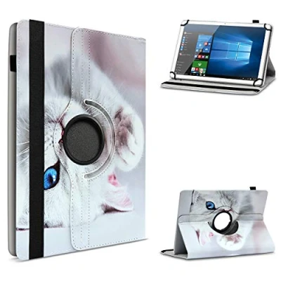 Abbildung von UC Express Schutzhülle kompatibel mit Acepad A145 A130 A14 Hülle Tasche Universal Tablet Kunstleder Standfunktion 360 Drehbar Cover Case, Farben:Motiv 2