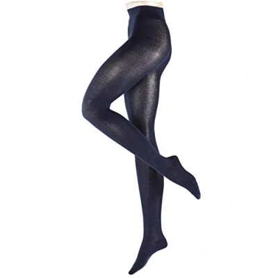 Abbildung von ESPRIT Damen Strumpfhose Cotton Feeling W TI blickdicht einfarbig 1 Stück, Blau (Marine 6120), 36 38