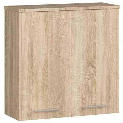 Abbildung von AKORD Hängender Badezimmerschrank FIN W60 2D 2 türig, B60 x H60 T22,5 cm, Gewicht 18 kg Sonoma Eiche