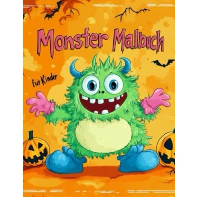 Abbildung von Monster Malbuch für Kinder: 40 Süße Motive Kreativer Malspaß Das ganze Jahr, nicht nur zu Halloween! perfekte Geschenk Halloween und danach!