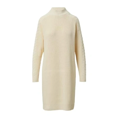 Abbildung von comma casual identity MIT Zopfmuster AM ÄRMEL Strickkleid, Damen, Größe: Medium, Creme