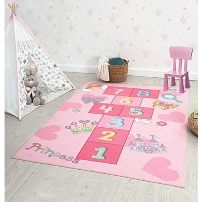 Abbildung von the carpet Teppich &quot;Happy Life round&quot;, rund, Kinderzimmer Spielteppich pflegeleicht