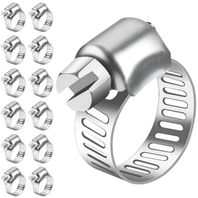 Abbildung von Bolatus Schlauchschellen 6 12mm, 12 Stk Schlauchklemme Edelstahl 304 Einstellbare Schraubschellen, Rohrschellen Sortiment für Poolschlauch, Benzinschlauch, Gartenschlauch