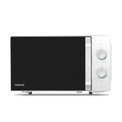 Abbildung von Toshiba MW2 MM20P(WH) Mikrowelle Standard, 20 Liter, 800 W, 5 Leistungsstufen mit praktischer Auftaufunktion, LED Beleuchtung innen/weiß