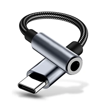 Abbildung von unnderwiss Adapter USB C auf Klinke,USB Typ 3.5mm Kopfhörer Jack Adapter, Aux Audio Dongle DAC,Kompatibel mit Galaxy S21 S21+Note20 S20 Ultra, P40/P30 Pro/Mate 20/30