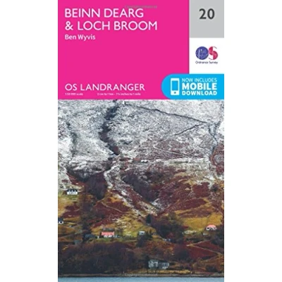 Abbildung von Beinn Dearg &amp; Loch Broom, Ben Wyvis (OS Landranger Map, Band 20)