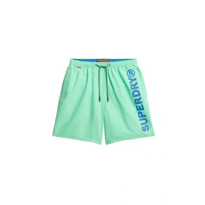 Abbildung von Superdry Graphicinch Badeshorts, Herren, Größe: Medium, Spring bud green