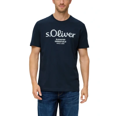 Abbildung von s.Oliver LOGO Tshirt print, Herren, Größe: Medium, Navy