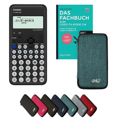 Abbildung von CALCUSO Standardpaket Türkis mit Taschenrechner Casio FX 82DE CW