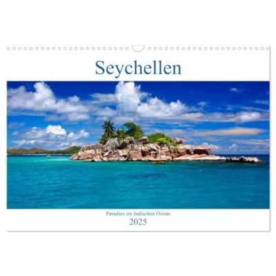 Abbildung von Seychellen Paradies im Indischen Ozean (Wandkalender 2025 DIN A3 quer), CALVENDO Monatskalender