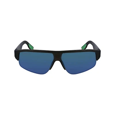 Abbildung von Lacoste Men&#039;s Sunglasses L6003S Matte Grey with Solid Smoke W/Green Mirror Lens