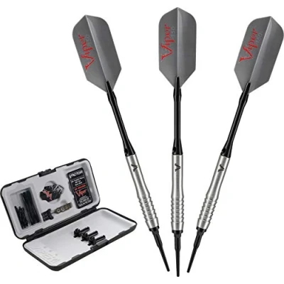 Abbildung von Viper by GLD Products V Factor 90 10 Wolfram Dartpfeile mit weicher Spitze, glatt, 20 g, silberfarben, g