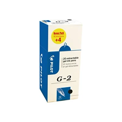 Abbildung von Gelpen pilot g2 mittel schwarz box von 20