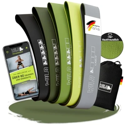 Abbildung von Wild Instincts Trainingsbänder Loop Bands / Fitness Bänder, 5er Set