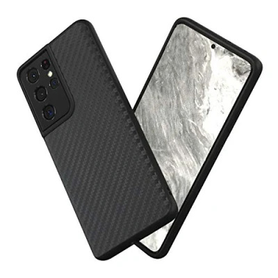 Abbildung von RhinoShield Case kompatibel mit [Samsung Galaxy S21 Ultra] SolidSuit Stoßdämpfende &amp; schlanke Schutzhülle Premium Finish 3.5 Meter Fallschutz Karbonfaser Textur