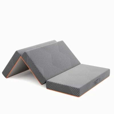 Abbildung von Vesgantti Klappmatratze Gästematratze, 3 teilige Gel Schaumstoff Faltmatratze für Reisen, Camping, Boden, Gästebett, waschbarem Bezug Faltbare Matratze Öko Tex Zertifiziert(15cm, 90x200x15cm)