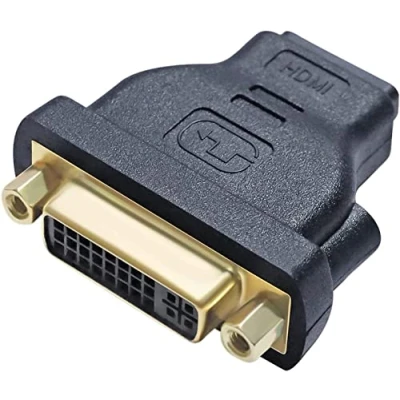 Abbildung von DTech DVI Buchse auf HDMI Adapter Bidirektionaler I Konverter 24+5 Port 4K 1080p Video für Computermonitor PC TV Box Heimkino Display