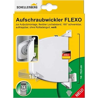 Abbildung von Schellenberg Aufputz Gurtwickler Aufschraubwickler Mini weiß Flexo