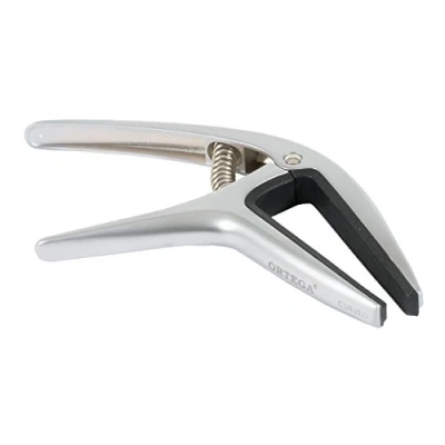 Abbildung von Ortega Guitars Gitarren twcapo cr Twin Capo, wendbar, zwei Wege Capo passt gebogen &amp; klassischen flach griffbrettern, chrom