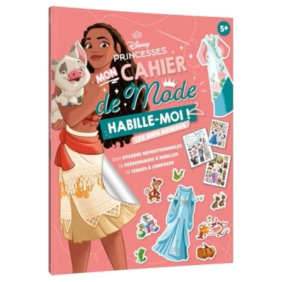 Abbildung von DISNEY PRINCESSES Habille moi ! Mon carnet de mode Avec leurs amis animaux