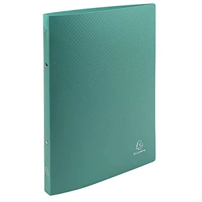 Abbildung von Exacompta 54183SE Ringbuch aus PP 500Mu mit 2 Ringen 15 mm, Rücken 20 blickdicht für Format DIN A4, 5er Pack, grün