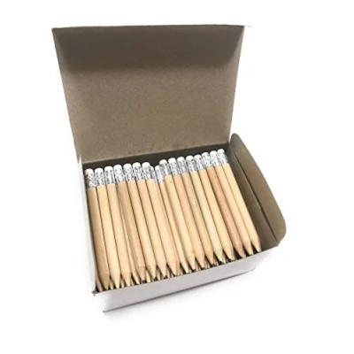 Abbildung von 100 Stück Mini Bleistift Kurz Mit Radiergummi Halber Golf