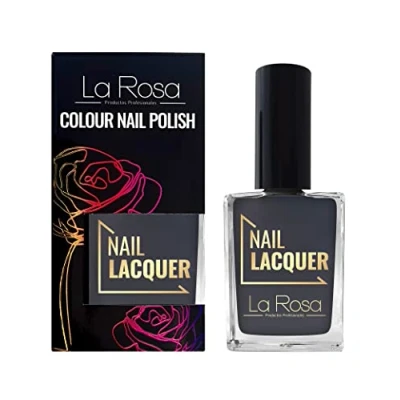 Abbildung von La Rosa Nagellack Energische Farbe mit richtiger Deckkraft Langlebige Formel Gute Konsistenz Einfache Anwendung gut geformtem Pinsel Grau 15 ml
