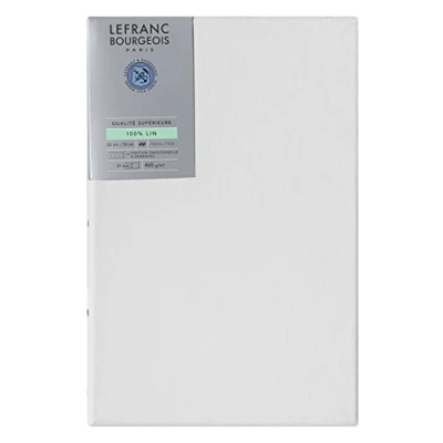 Abbildung von Lefranc &amp; Bourgeois 111235 Keilrahmen aus 100% Leinen in Premium Qualität, gebrauchsfertig Grundiert mit Titandioxid Gesso, seitlich genagelt auf massivem Kiefernholz 4M