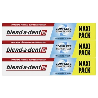 Abbildung von 3x Blend a dent Super Haftcreme extra stark Original 70g Vorteilspackung