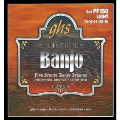 Abbildung von GHS Professional PF150 Banjo String Set, 5 String, Loop End, Phosphor Bronze, Light, .011 .022