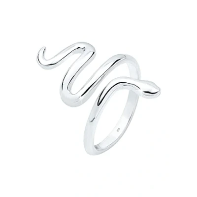 Abbildung von Elli Snake Ring, Damen, Größe: 54, Silberfarben