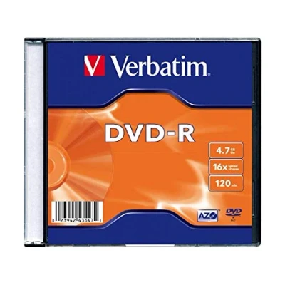Abbildung von Verbatim DVD R AZO 4.7GB 16x matt Silver Surface Slimcase Single