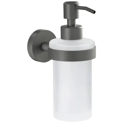 Abbildung von tesa Seifenspender 1x MOON GREY Seifenspender, (Komplett Set, 2 tlg), grau 11,9 cm : 7 17,1