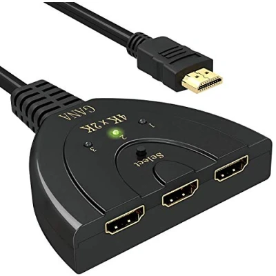Abbildung von GANA HDMI Switch Switcher 4K Verteiler HD Umschalter 3 In 1 Out mit 4K/1080P/3D für Xbox/PS3/PS4/Apple TV/Fire TV/Blu Ray DVD Player