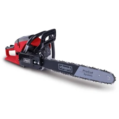 Abbildung von Scheppach Benzin Baumpflegesäge PCS53 Kettensäge mit 47cm Schnittdurchmesser 2 Takt Benzinmotor 2,7PS Leistung Schwertlänge 51cm Hubraum 53cm3 Automatische Kettenschmierung &amp; Kettenbremse