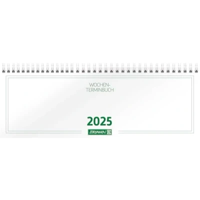 Abbildung von BRUNNEN Querterminbuch Modell 772 (2025), 2 Seiten = 1 Woche, 297 x 105 mm, 112 Seiten, Karton Einband, weiß