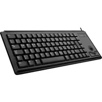 Abbildung von CHERRY G84 4400, Kompakttastatur mit Integriertem Trackball, USB Anschluss, EU Layout (QWERTY), Platzsparend &amp; Leicht, 20 Mio. Tastenbetätigungen, Schwarz