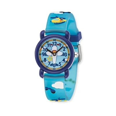 Abbildung von Herzengel analoge Armbanduhr für Kinder aus robustem Kunststoff mit weichem Kunststoffband Dornschließe 27 mm/ 3ATM inkl. Stiftemäppchen