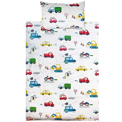 Abbildung von Babybettwäsche CAR/ZOO, KEAYOO, Baumwolle, 2 teilig, Autos Muster 100% Baumwolle mit Reißverschluss