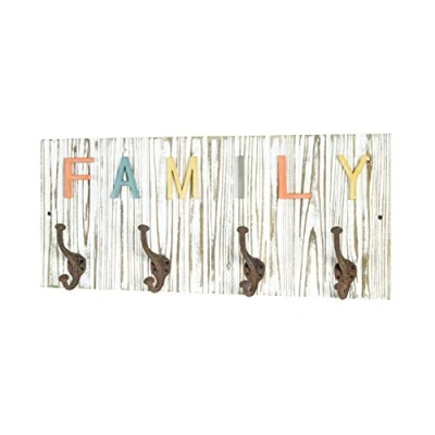 Abbildung von HAKU Möbel Wandgarderobe, Massivholz, Vintage bunt, 11 x 70 30 cm