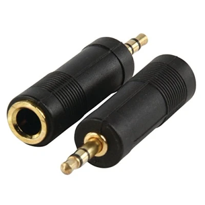 Abbildung von ROLINE Stereo Adapter 3,5 mm Stecker 6,35 Buchse Audio Kabel, Klinke mm, 3 polig (Mini Klinke) Männlich (Stecker), Weiblich (Buchse) (3.7 cm)