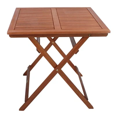 Abbildung von Spetebo Beistelltisch Eukalyptus Gartentisch SEATTLE eckig 70 x cm (Packung, Klapptisch Bistrotisch), Holz Tisch geölt