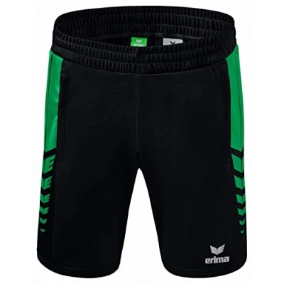 Abbildung von Erima Kinder Six Wings kurze Shorts, schwarz/smaragd, 140