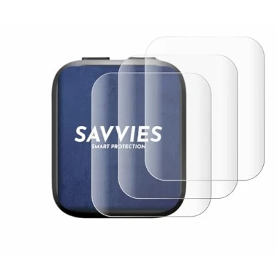 Abbildung von Savvies 4 Stück Full Screen Schutzfolie für Insta360 GPS preview remote Cover Displayschutz Folie [3D Curved, Transparent, Anti Fingerabdruck]