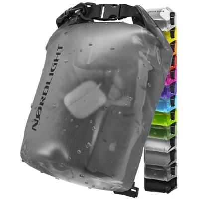 Abbildung von Nordlight Dry Bag 5L Wasserdichter Beutel (Anthrazit) Packsack Mit Roll Top Verschluss Und Schultergurt Schwimmen, Baden, Strand, Kanu, Stand Up Paddling, Tauchen