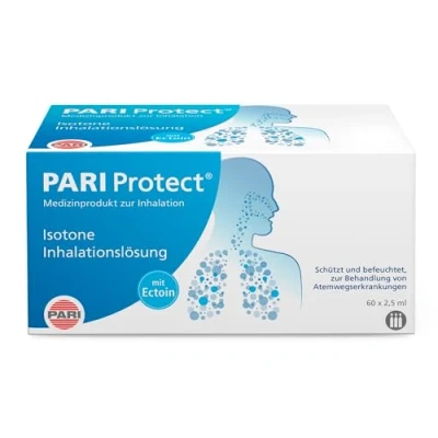 Abbildung von Pari Protect Inhalationslösung mit Ectoin Ampullen