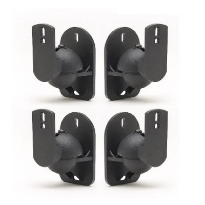 Abbildung von techsol 4 Pack Schwarze Universal Wandhalterungen für Lautsprecher