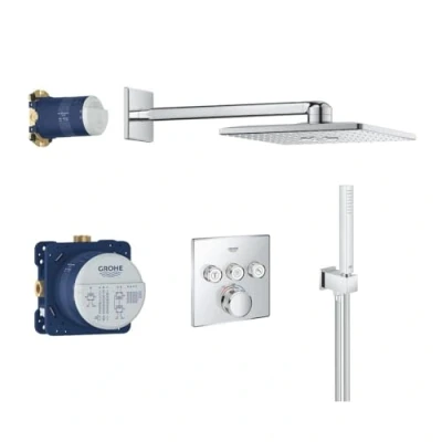 Abbildung von GROHE 34706000, 40 cm, 1,5 m, Wand, Chrom